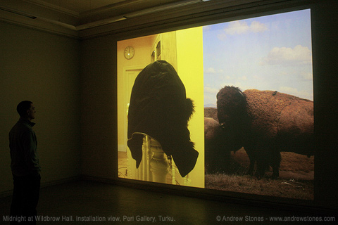 Andrew Stones - 'Midnight at Wildbrow Hall' - Installation with projected photographs and audio, Peri Gallery, Turku 2007.