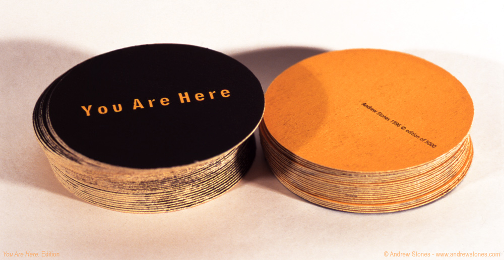 Andrew Stones - 'You Are Here' - Situational beer mats.